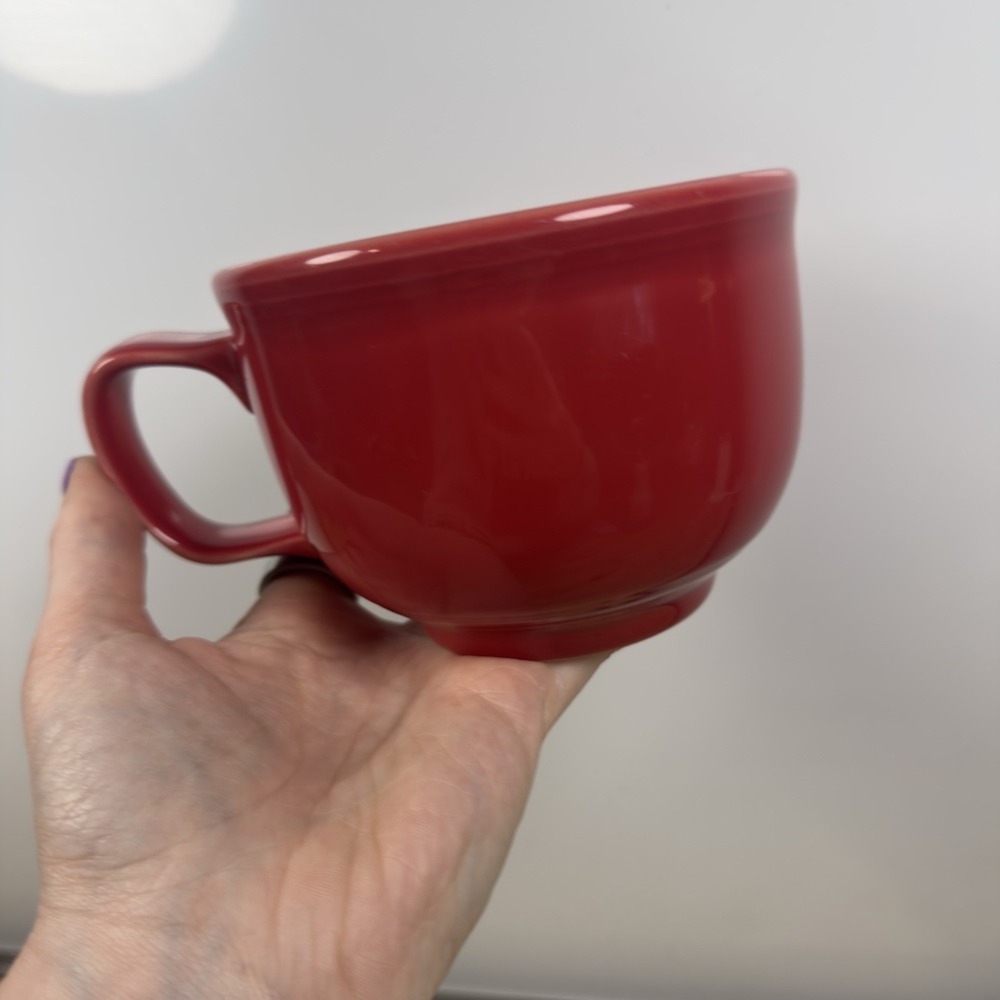 Fiesta Homer Laughlin China Scarlet Red Jumbo Soup Coffee Mug Cup USA - GUC